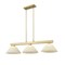 Z-Lite Cobalt Billiard, 3-Light, 14.25 In.W x 49.5 In.L x 10.5 In.H, Modern Gold/Golden Mottle 152MGLD-AGM13 - alternate 1